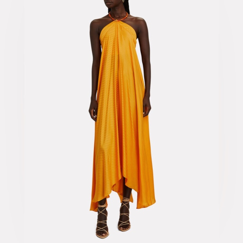 GALVAN
Terrazza Silk Halter Dress in size small